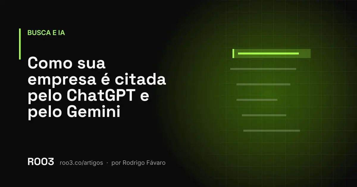 Ilustração abstrata de um texto gerado com marcações de citação destacadas em verde neon sobre fundo preto.