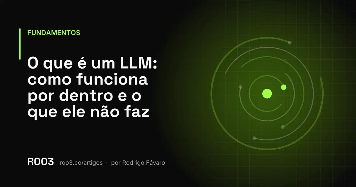 Ilustração abstrata de uma sequência de blocos de texto se encadeando, com o próximo bloco destacado em verde neon sobre fundo preto.