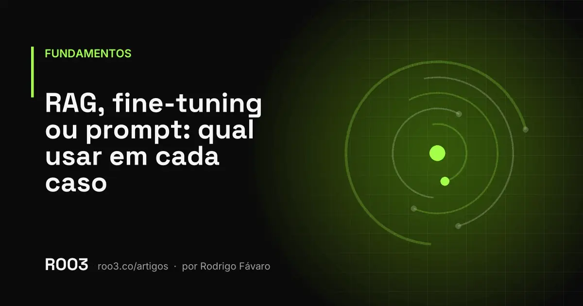 Ilustração abstrata de três caminhos partindo de um mesmo ponto, com um deles destacado em verde neon sobre fundo preto.